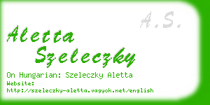 aletta szeleczky business card